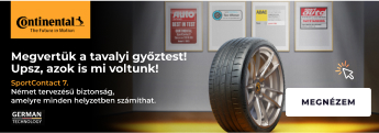 Continental SportContact 7 a tesztgyőztes!